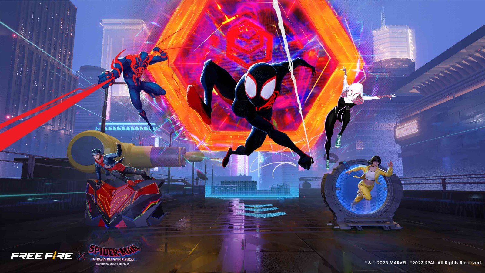 Spider-Man™: A través del Spider-Verso se balancea en Free Fire este junio