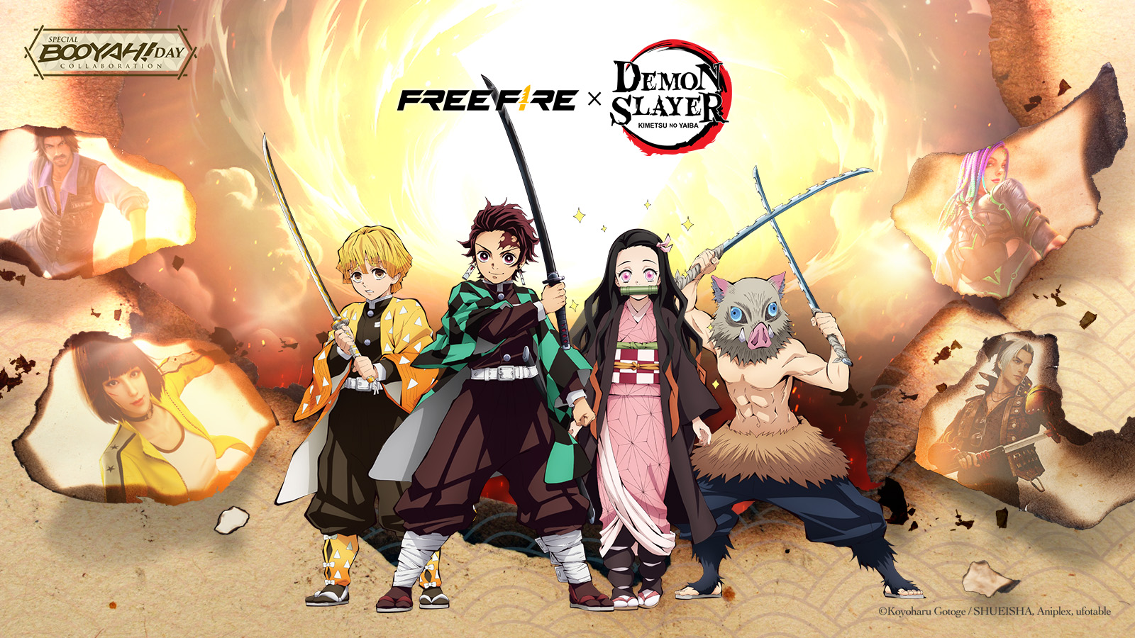 Free Fire joins forces with Demon Slayer: Kimetsu no Yaiba for a special collaboration this Booyah Day