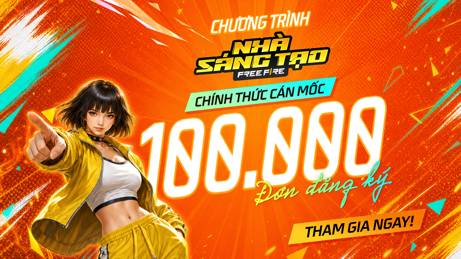 NHÀ SÁNG TẠO FREE FIRE Chính Thức Cán Mốc 100.000 Người Đăng Ký