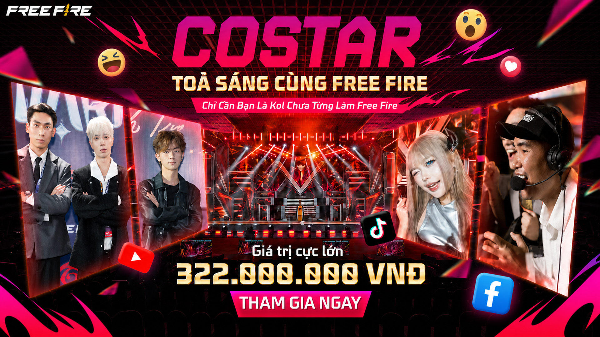Chương Trình CO-STAR FREE FIRE - Kết nối và phát triển cộng đồng Nhà Sáng Tạo Free Fire
